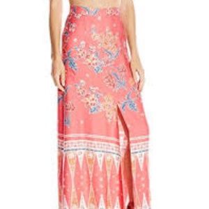 NWT mink pink maxi skirt with slit